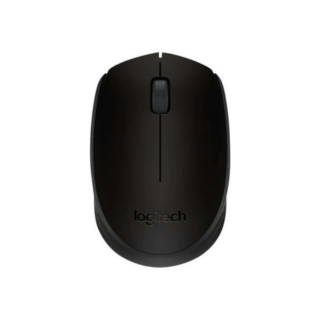 Logitech M171 - Mouse - per destrorsi e per sinistrorsi - senza fili - 2.4 GHz - ricevitore wireless USB - nero