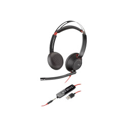 Poly Blackwire C5220 USB-A - 5200 Series - cuffie con microfono - on-ear - cablato - USB, jack 3,5 mm