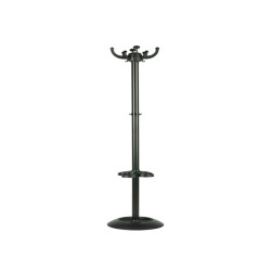 Appendiabiti Jolly - con portaombrelli - 8 posti - 168 x 40 cm - nero - Unisit
