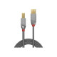 Lindy CROMO - Cavo USB - USB (M) a USB Tipo B (M) - USB 2.0 - 2 m - di forma rotonda - grigio