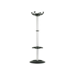 Appendiabiti Jolly - con portaombrelli - 8 posti - 168 x 40 cm - nero/grigio - Unisit
