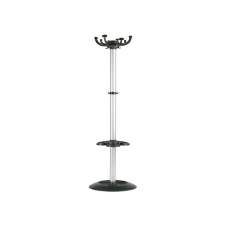 Appendiabiti Jolly - con portaombrelli - 8 posti - 168 x 40 cm - nero/grigio - Unisit