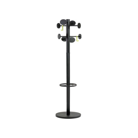 Appendiabiti Stand3 - 8 posti - 175 x 37 cm - nero - Alba