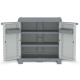 Armadietto Domino Wave - Base 700UW - 2 ante - 70 x 43,8 x 97,6 cm - PPL - grigio - Terry