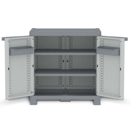 Armadietto Domino Wave - Base 700UW - 2 ante - 70 x 43,8 x 97,6 cm - PPL - grigio - Terry