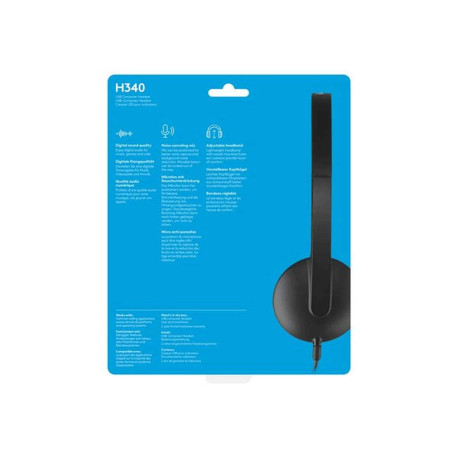 Logitech USB Headset H340 - Cuffie con microfono - on-ear - cablato