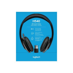 Logitech USB Headset H540 - Cuffie con microfono - over ear - cablato