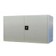 Armadio basso in metallo ad ante battenti - 1 ripiano regolabile - 100 x 45 x 90 cm - grigio - Bertesi