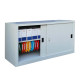 Armadio basso in metallo ad ante scorrevoli - 1 vano e 1 ripiano regolabile - 120x45x90 cm - grigio - Bertesi