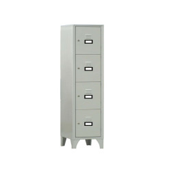 Armadio casellario in metallo - 4 vani - 35 x 50 x 180 cm - grigio - Fasma