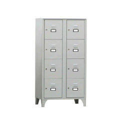 Armadio casellario in metallo - 8 vani - 70 x 50 x 180 cm - grigio - Fasma