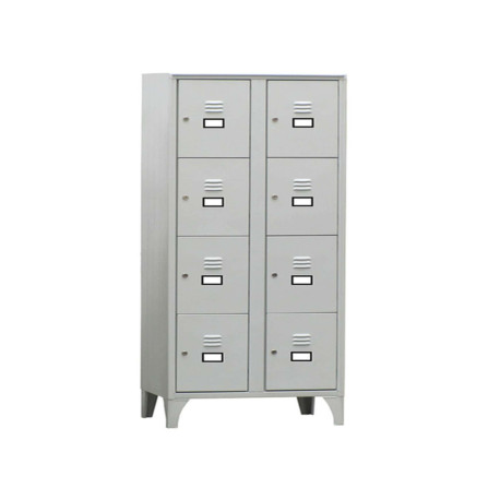 Armadio casellario in metallo - 8 vani - 70 x 50 x 180 cm - grigio - Fasma