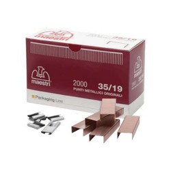 maestri Packaging Line - Punti metallici - 35/19 - 33.33 x 19 mm - metallo - rivestito in rame 2000