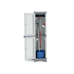 Armadio Domino Wave - Base 2350 UW - 1 anta - 35 x 43,8 x 181,8 cm - PPL - grigio - Terry