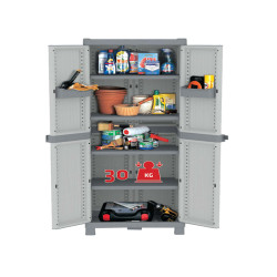 Armadio Domino Wave - Base 2700 UW - 2 ante - 70 x 43,8 x 181,8 cm - PPL - grigio - Terry