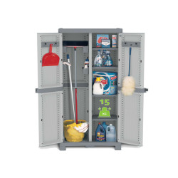 Armadio Domino Wave - Base 3700 UW - 2 ante -70 x 43, 8x1 81,8 cm - PPL - grigio - Terry