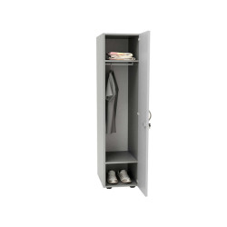 Armadio guardaroba - 1 anta - 33 x 52 x 185 cm - grigio