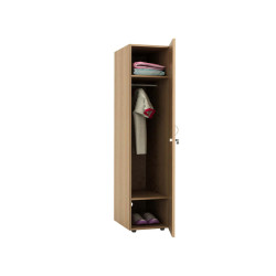 Armadio guardaroba - 1 anta - 33 x 52 x 185 cm - noce chiaro