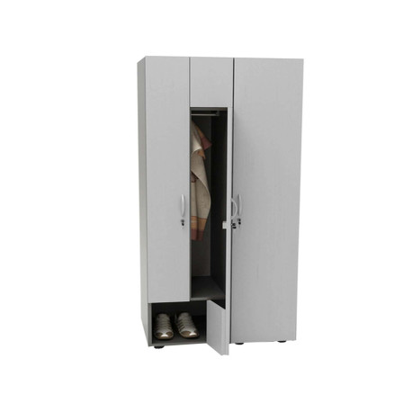 Armadio guardaroba - 2 ante - 40 x 52 x 185 cm - grigio