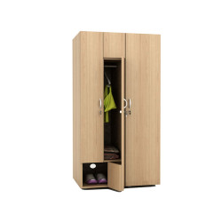 Armadio guardaroba - 2 ante - 40 x 52 x 185 cm - noce chiaro