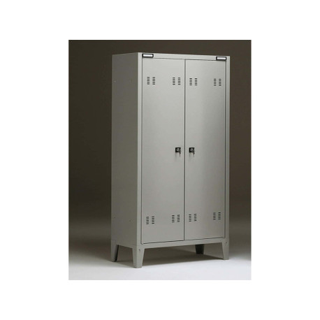 Armadio metallo - spogliatoio - 2 posti - 70x35x180 cm - grigio - Tecnical 2