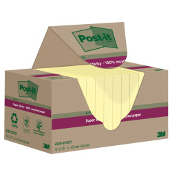 Blocco foglietti Post-it SuperSticky Green - 622R-SSCY - 47,6 x 47,6 mm - carta riciclata - giallo Canary - 70 fogli - Post-it 