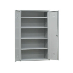 Armadio multiuso in metallo - a 2 ante - 100 x 40 x180 cm - grigio - Fasma