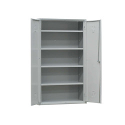 Armadio multiuso in metallo - a 2 ante - 80 x 40 x180 cm - grigio - Fasma