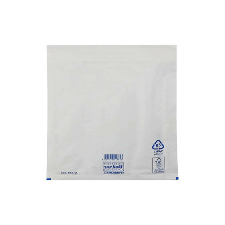 Busta imbottita Sacboll - D (20 X 32 cm) - carta - bianco - Blasetti - conf. 10 pezzi