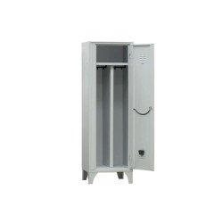 Armadio spogliatoio in metallo - 1 vano - con divisorio - 40 x 50 x 180 cm - grigio - Fasma