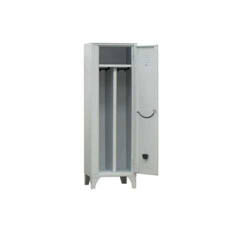 Armadio spogliatoio in metallo - 1 vano - con divisorio - 40 x 50 x 180 cm - grigio - Fasma