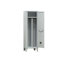 Armadio spogliatoio in metallo - 1 vano - con divisorio - 50 x 50 x 180 cm - grigio - Fasma