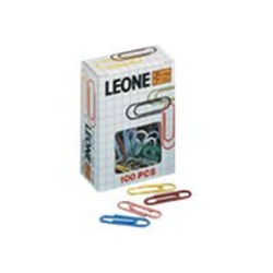 Molho Leone - Clip per carta - arrotondato - No. 2 - 28 mm - copertura in plastica - pacco da 100