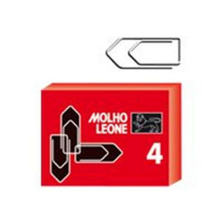 Molho Leone - Clip per carta - triangolare - No. 4 - 32 mm - acciaio galvanizzato - pacco da 100