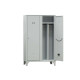 Armadio spogliatoio in metallo - 2 vani - con divisorio - 80 x 50 x 180 cm - grigio - Fasma