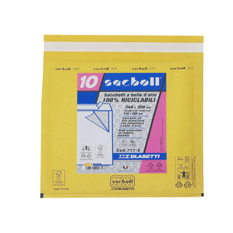 Busta imbottita Sacboll - E (24 x 32 cm) - carta - avana - Blasetti - conf. 10 pezzi