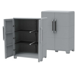 Armadio Transforming Modular 3 - 78 x 43,6 x 143 cm - PPL - grigio - Terry