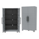 Armadio Transforming Modular 4 - 78 x 43,6 x 184,4 cm - PPL - grigio - Terry