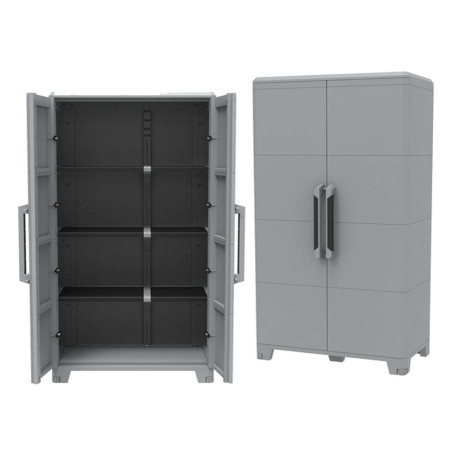 Armadio Transforming Modular 4 - 78 x 43,6 x 184,4 cm - PPL - grigio - Terry