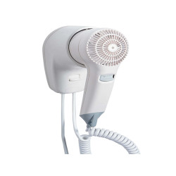 Asciugacapelli da hotel Yul Basic - aggancio frontale - 9,1x14,7x15 cm - 1200 W - 220/240 V - ABS - bianco - Medial