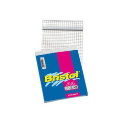 Blasetti Bristol - Blocchetto - rilegatura a nastro - A6 - 70 fogli / 140 pagine - bianco - quadretti