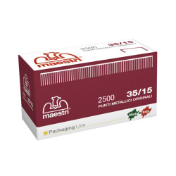 Punti 35/15 - per Romabox - H 15 mm - rame - Romeo Maestri - scatola 2500 pezzi