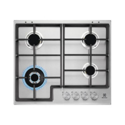 Electrolux Serie 300 Slim line EGS64362X - Piano cottura a gas - 4 piastre - Nicchia - larghezza: 56 cm - prof. 48 cm - acciao 