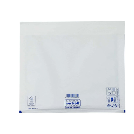 Busta imbottita Sacboll - E (24 x 32 cm) - carta - bianco - Blasetti - conf. 10 pezzi