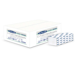 Asciugamani piegati a C Comfort - 2 veli - goffratura micro - 18 gr - 23 x 31 cm - bianco - BulkySoft - conf. 153 pezzi