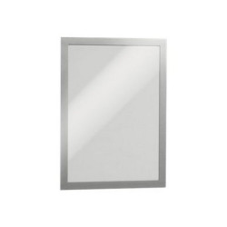 DURABLE DURAFRAME - Portadocumenti - montato su superficie - per A4 - fronte e retro - argento (pacchetto di 2)