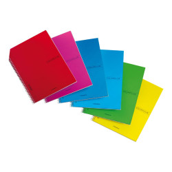 Blasetti Colorclub PPL - Taccuino - rilegatura a spirale - A4 - 70 fogli / 140 pagine - a righe - 4 fori - disponibile in color