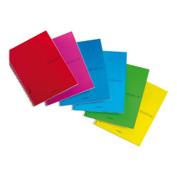 Blasetti Colorclub PPL - Taccuino - rilegatura a spirale - A4 - 70 fogli / 140 pagine - quadretti - 4 fori - disponibile in col