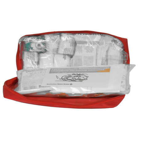 Astuccio di pronto soccorso per auto Soft Bag DIN 13164 2022 - 21,5 x 15 x 8,5 cm - rosso - PVS