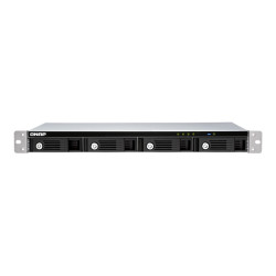 QNAP TR-004U - Array unità disco rigido - 4 alloggiamenti (SATA-300) - USB 3.1 Gen 1 (esterna) - montabile in rack - 1U
